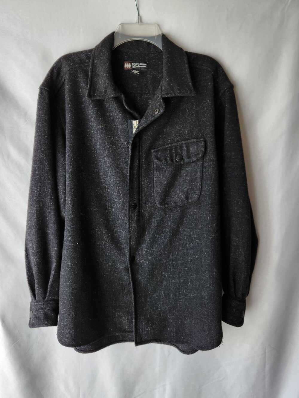 Banana Republic Cabinwear Shacket Zip and Snap Front Black Size M